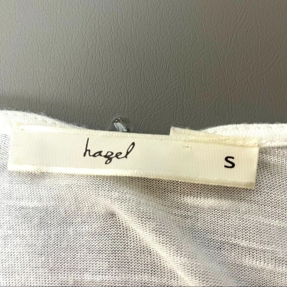 Hazel Boho Bell Sleeve Blouse – White, Geometric Detail – Size Small - Picture 7 of 11